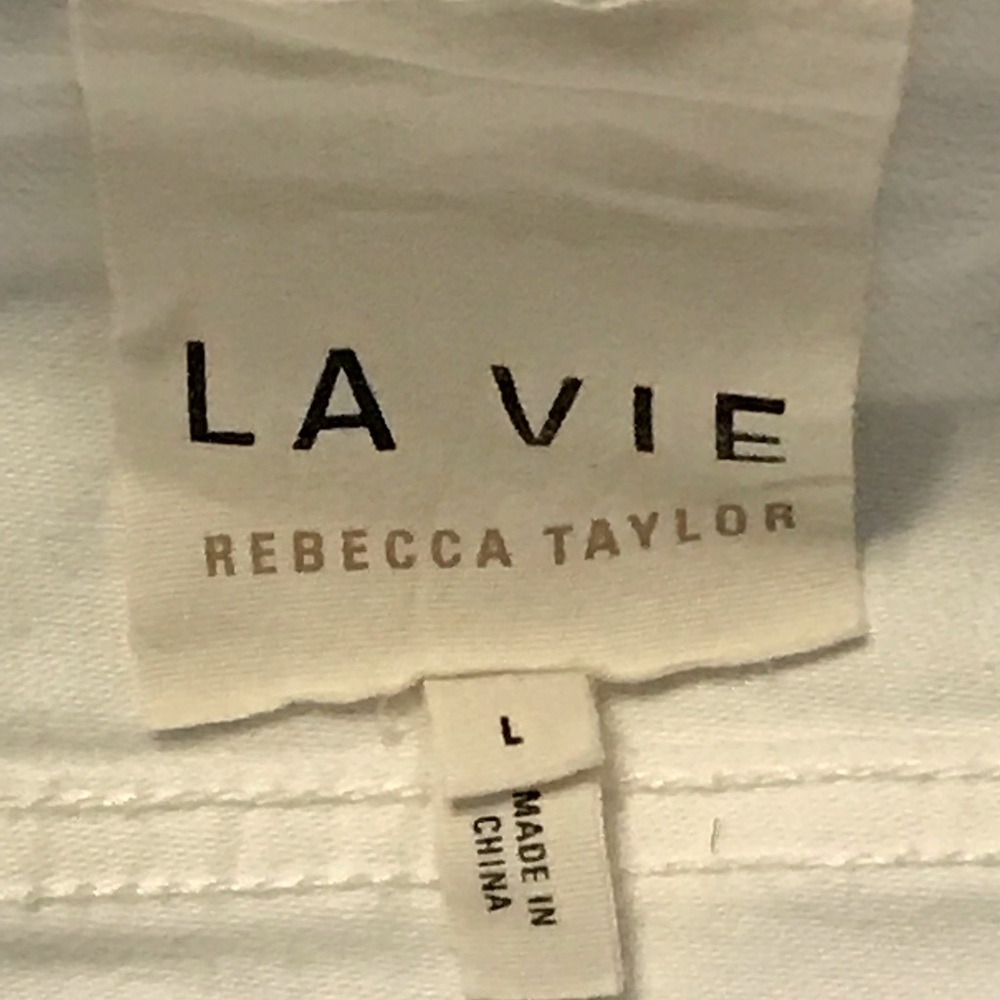 LA VIE Rebecca Taylor  white denim jacket